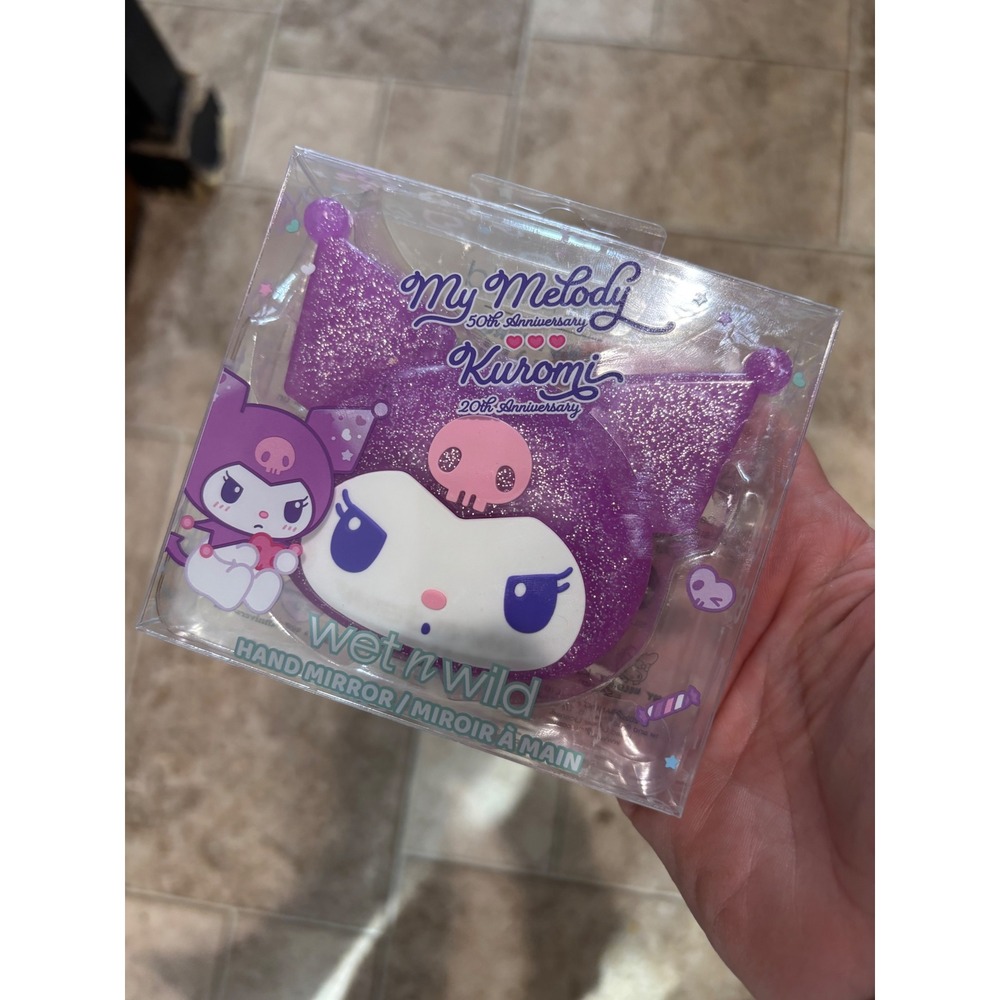 Wet n Wild My Melody Kuromi 50th Anniversary Hand Mirror Glitter Purple